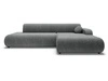 Ecksofa L-Form mit Schlaffunktion und Bettkasten Lisso Rechts Grau