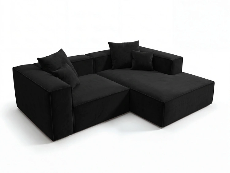 Ecksofa L Rechts Vellaro Schwarz