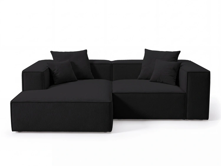 Ecksofa L Links Vellaro Schwarz