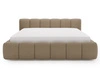 Polsterbett ohne Bettkasten mit Lattenrost 140x200 Cloud Low aus Bouclé-Stoff Braun