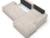 Ecksofa L-Form mit Schlaffunktion und Bettkasten Lisso Rechts Cremefarben