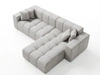Ecksofa L-Form Rechts Moderne Ecksofa Loopo Grau