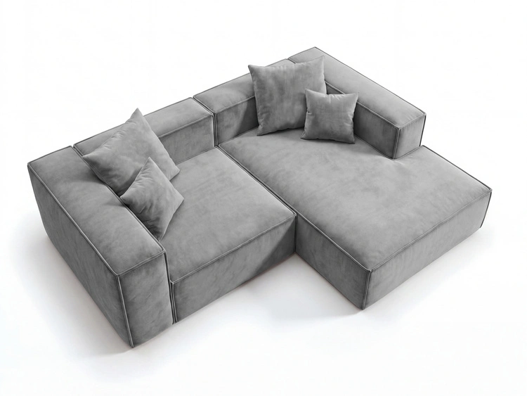 Ecksofa L Rechts Vellaro Grau