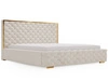 Polsterbett mit Bettkasten und Lattenrost 200x200 Wave Beige
