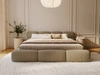Polsterbett mit Bettkasten und Bettrost 140x200 Sweet Low Braun