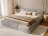 Polsterbett mit Bettkasten und Bettrost 120x200 Sweet Low Grau