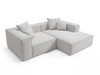 Ecksofa L Rechts Vellaro Grau