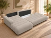 Ecksofa L-Form mit Schlaffunktion und Bettkasten Lisso Links Cremefarben