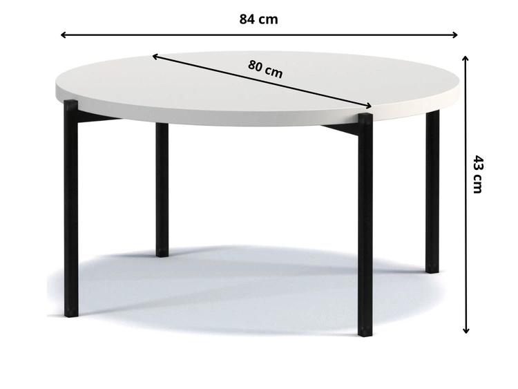 Runder Couchtisch Sevilla 84 cm Braun