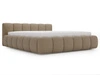 Polsterbett ohne Bettkasten mit Lattenrost 140x200 Cloud Low aus Bouclé-Stoff Braun