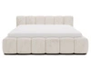 Polsterbett ohne Bettkasten mit Lattenrost 180x200 Cloud Low aus Samtstoff Beige