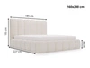 Polsterbett mit Bettkasten und Lattenrost 160x200 Imperial Hellgrau