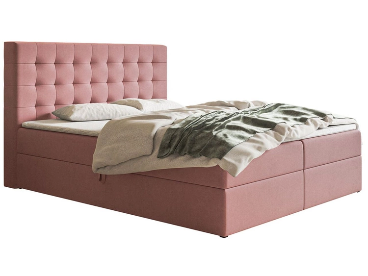 Boxspringbett mit Bettkasten 180x200 Denza Rosa