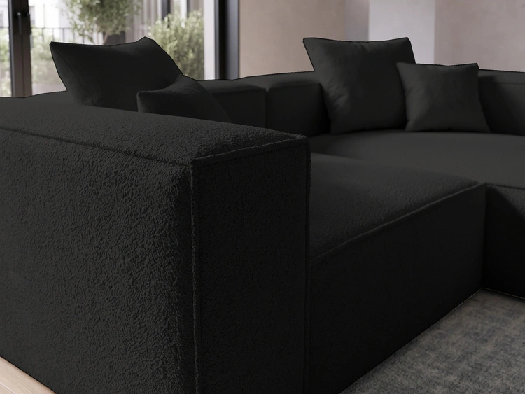 Ecksofa L Rechts Vellaro Schwarz