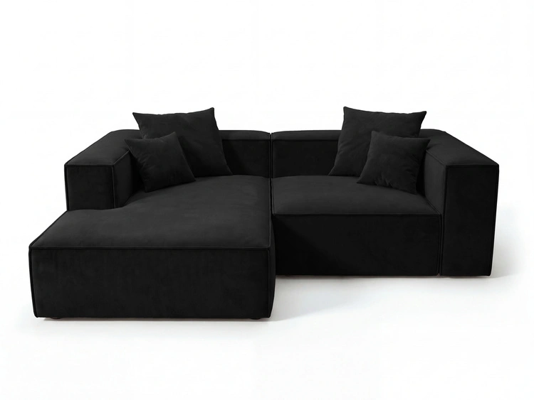 Ecksofa L Links Vellaro Schwarz