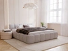 Polsterbett ohne Bettkasten mit Lattenrost 180x200 Cloud Low aus Bouclé-Stoff Grau