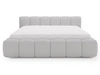 Polsterbett ohne Bettkasten mit Lattenrost 120x200 Cloud Low aus Bouclé-Stoff Grau