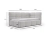 Gepolstertes Jugend-Einzelbett mit Bettkasten und Lattenrost 90x200 Modo One Links Beige