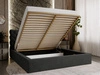 Polsterbett mit Bettkasten und Lattenrost 180x200 Apollo  Schwarz