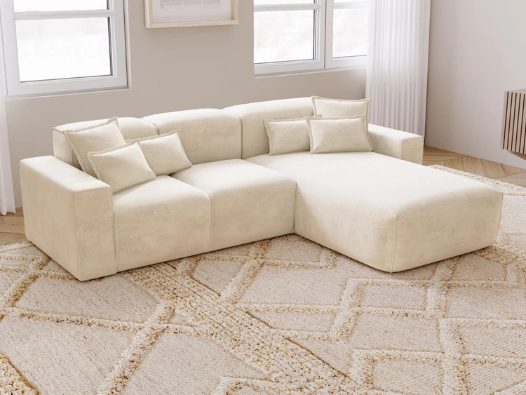 Ecksofa L-Form Rechts Moderne Ecksofa Leni Beige