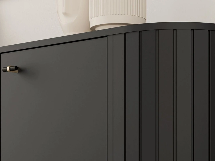 Couchtisch mit Stauraum Soria Schwarz mat