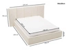 Polsterbett mit Bettkasten und Lattenrost 180x200 Lizbona Braun