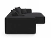 Ecksofa L Rechts Vellaro Schwarz