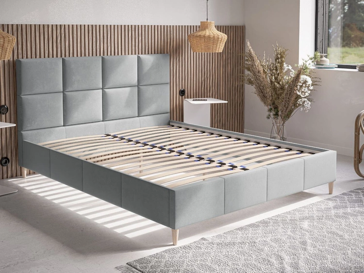 Polsterbett mit Lattenrost 140x200 Luxe Beige