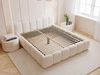 Polsterbett ohne Bettkasten mit Lattenrost 180x200 Cloud Low aus Samtstoff Beige