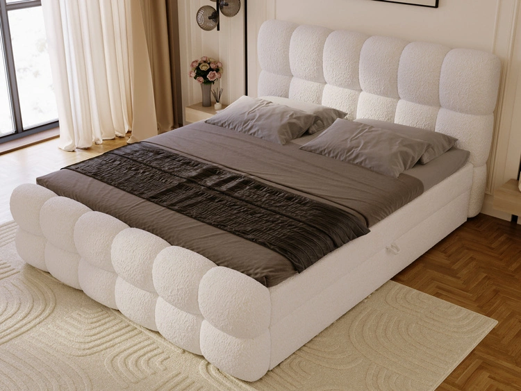 Boxspringbett mit Bettkasten 140x200 Modo Beige