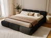 Polsterbett mit Bettkasten und Bettrost 160x200 Sweet Low Schwarz