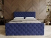 Boxspringbett mit Bettkasten 140x200 Lunaris Blau